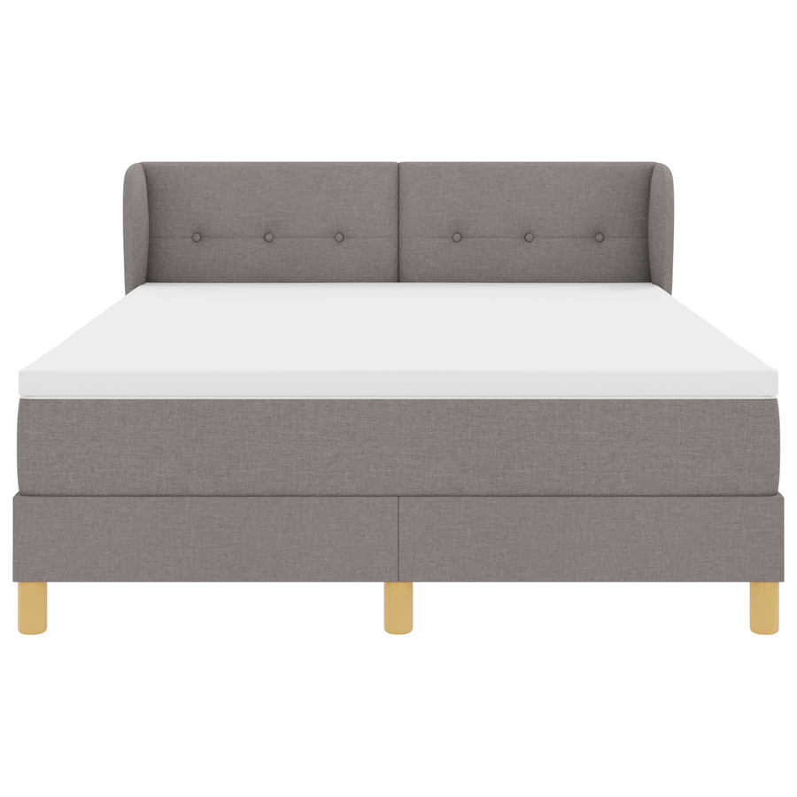 Boxspringbed met matras stof taupe 160x200 cm