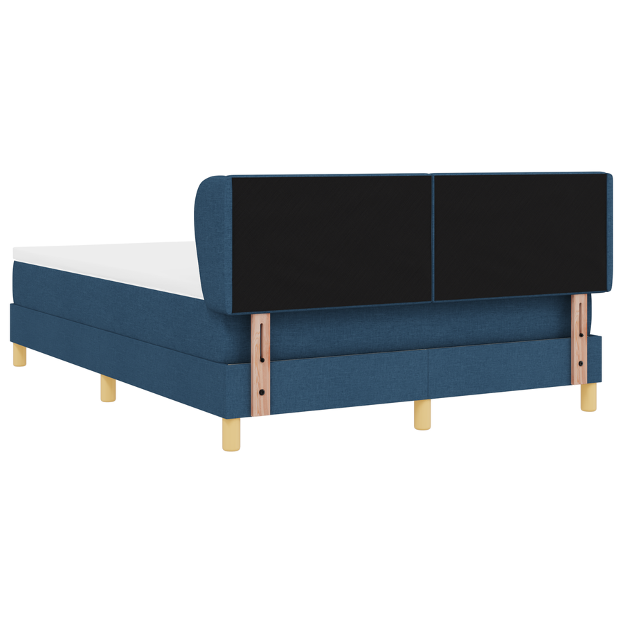 Boxspringbed met Matras Blauw 160x200 cm Stof