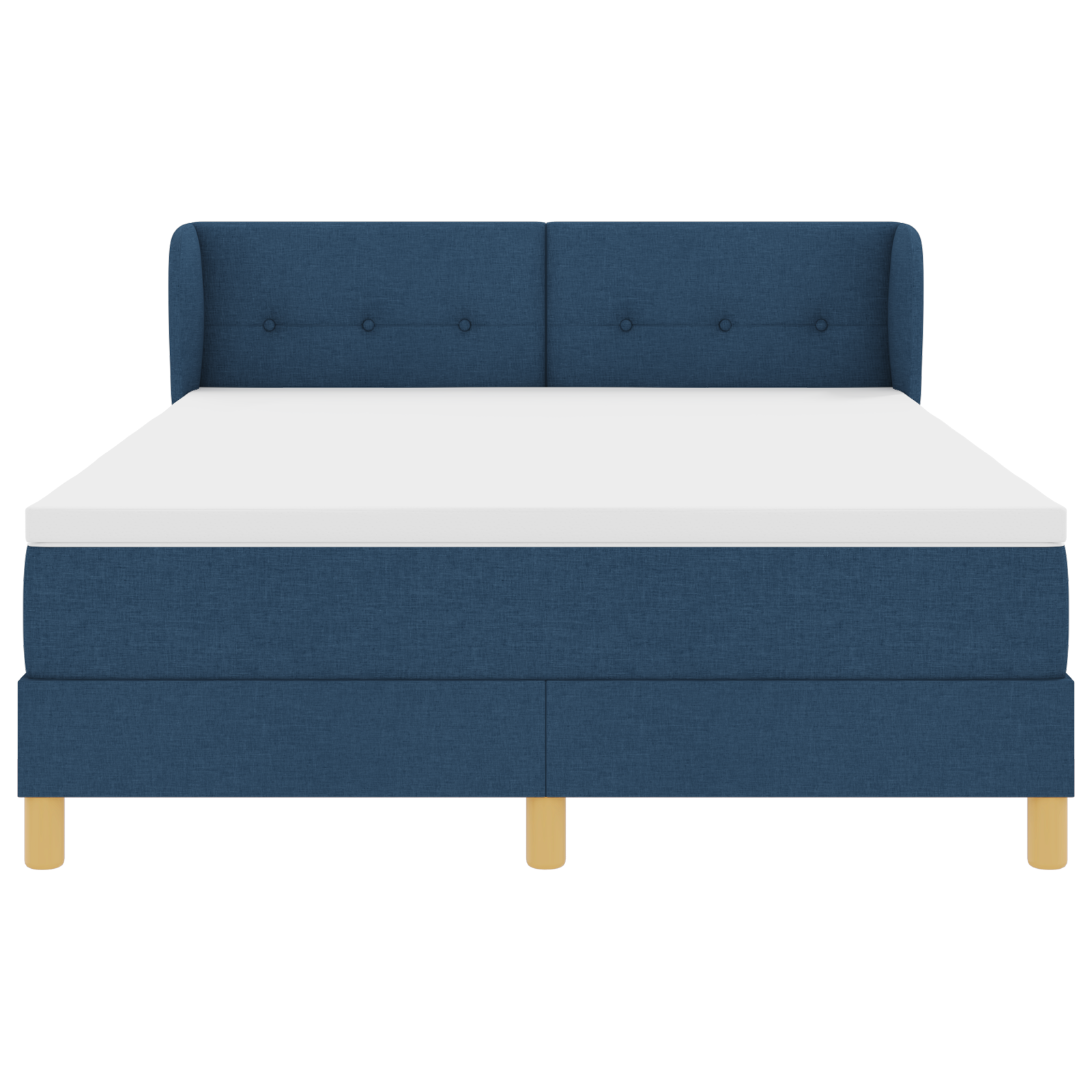 Boxspringbed met Matras Blauw 160x200 cm Stof