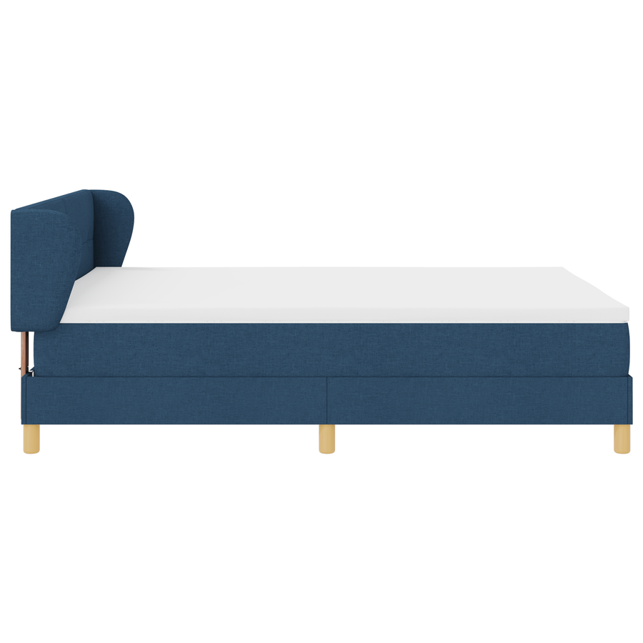 Boxspringbed met Matras Blauw 160x200 cm Stof