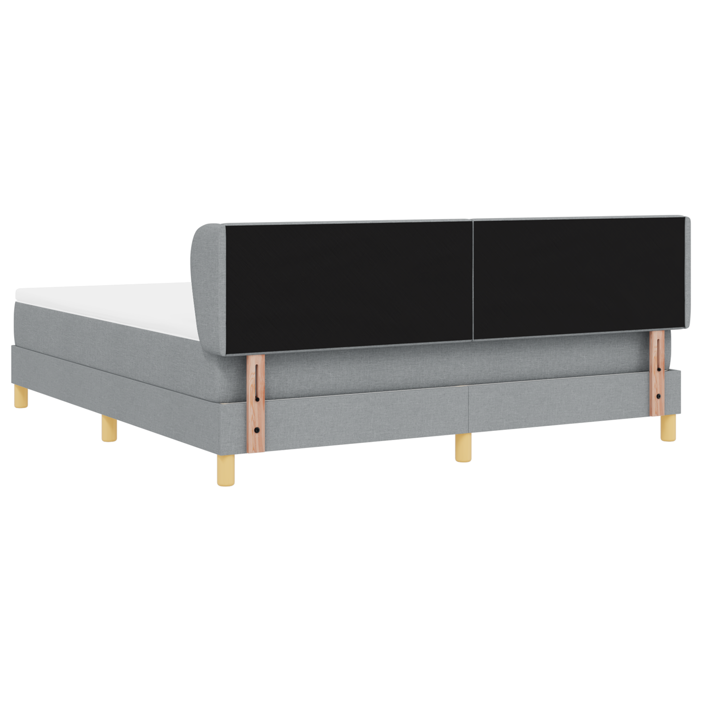 Boxspringbed met matras stof lichtgrijs 180x200 cm