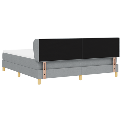 Boxspringbed met matras stof lichtgrijs 180x200 cm