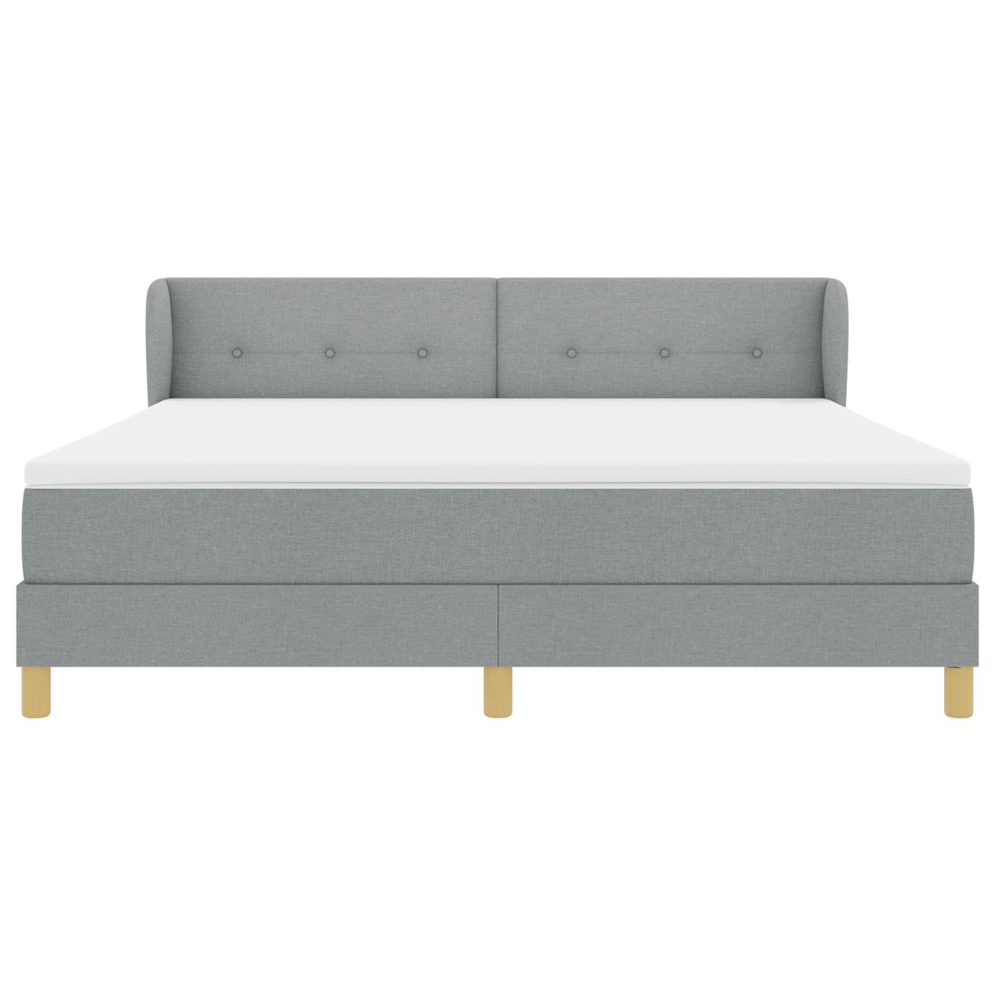 Boxspringbed met matras stof lichtgrijs 180x200 cm