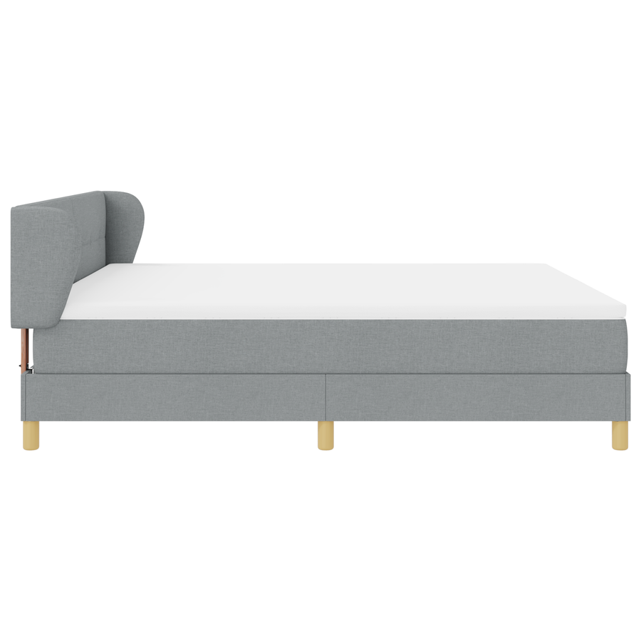 Boxspringbed met matras stof lichtgrijs 180x200 cm
