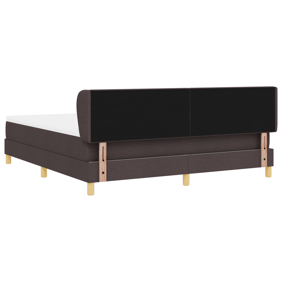 Boxspringbed met matras stof donkerbruin 180x200 cm