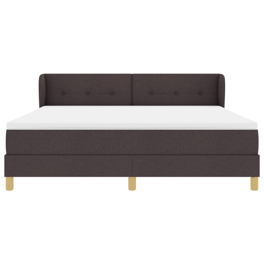 Boxspringbed met matras stof donkerbruin 180x200 cm