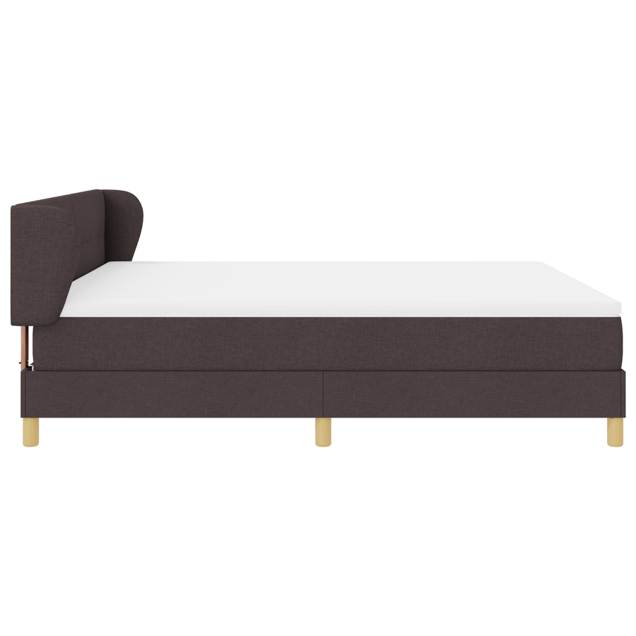 Boxspringbed met matras stof donkerbruin 180x200 cm