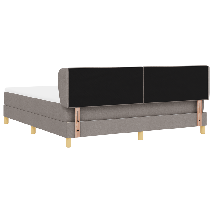 Boxspringbed met matras stof taupe 180x200 cm