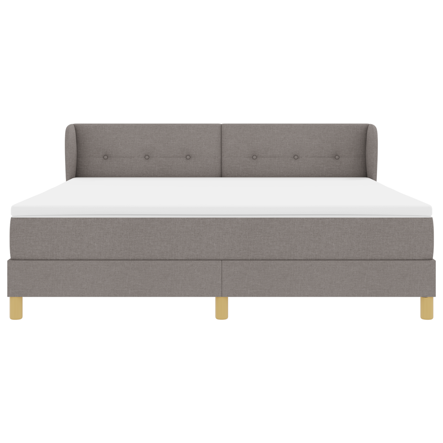 Boxspringbed met matras stof taupe 180x200 cm