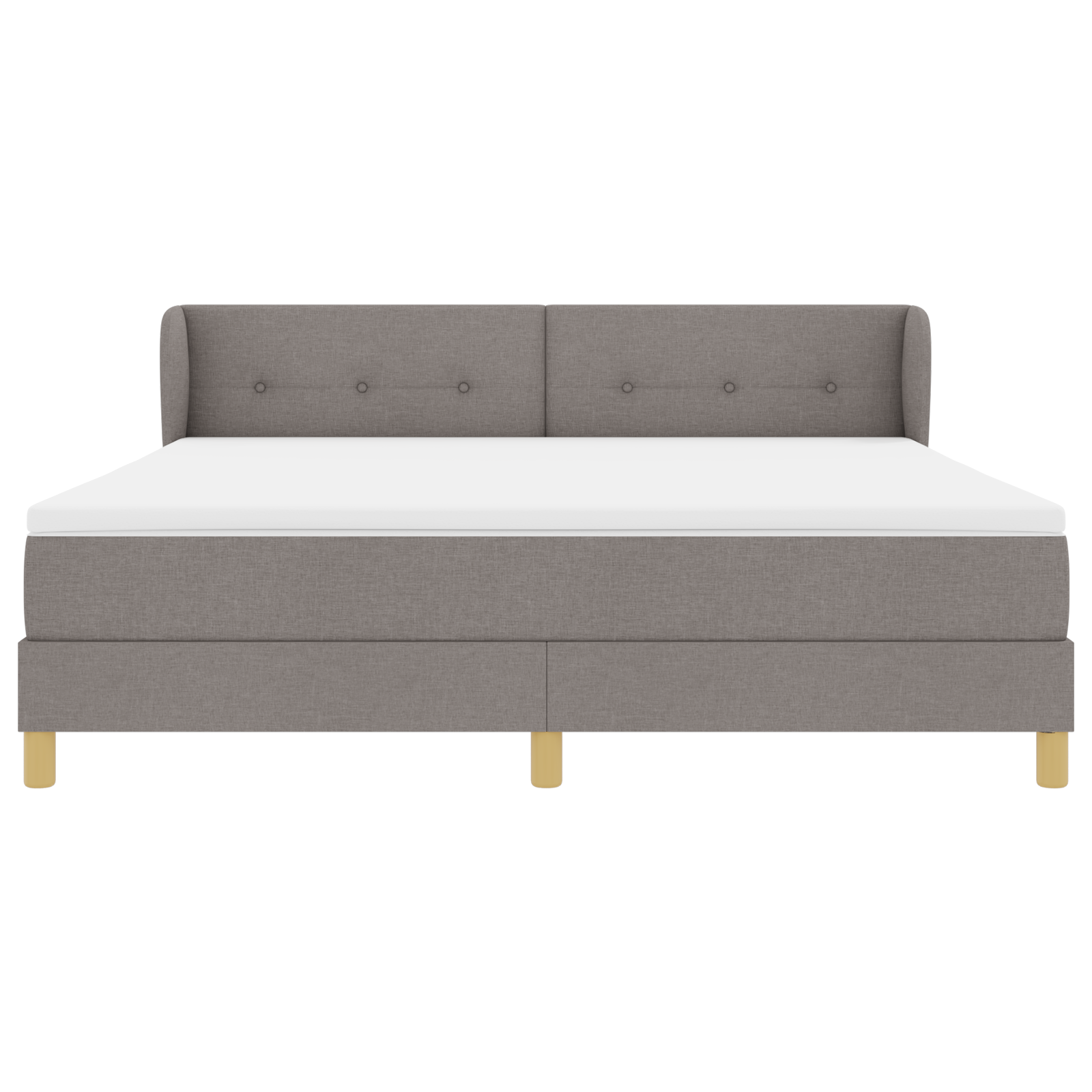 Boxspringbed met matras stof taupe 180x200 cm
