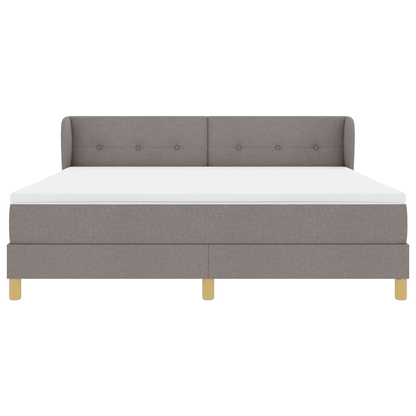 Boxspringbed met matras stof taupe 180x200 cm