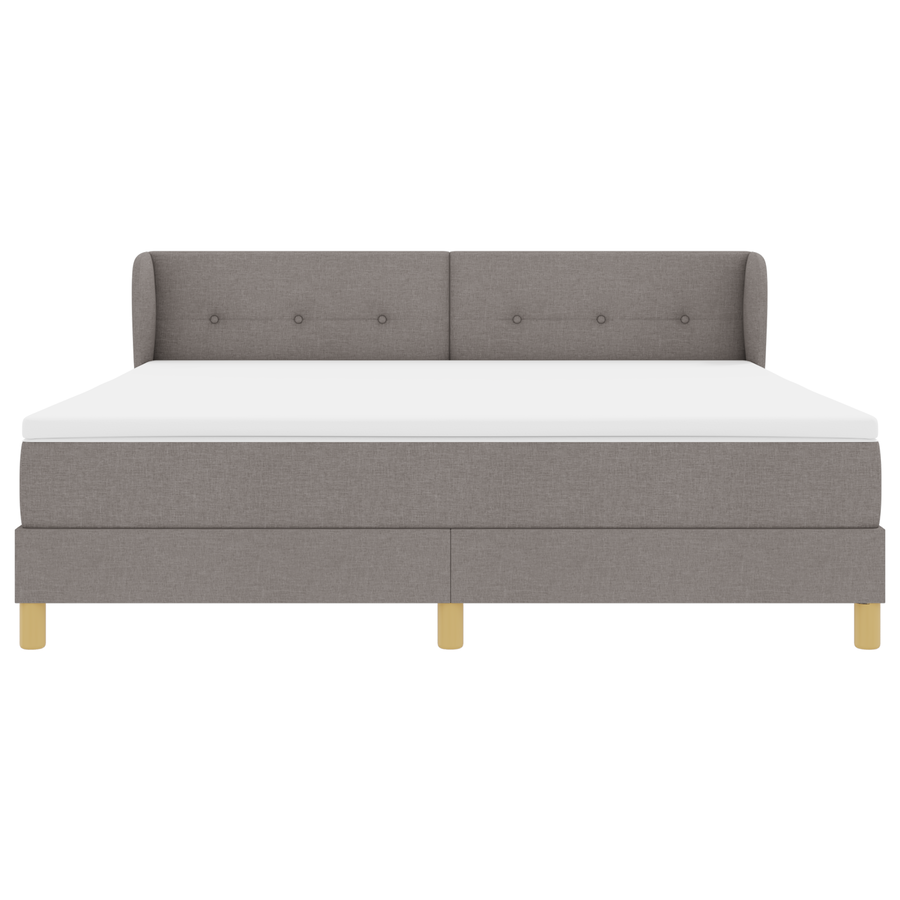 Boxspringbed met matras stof taupe 180x200 cm