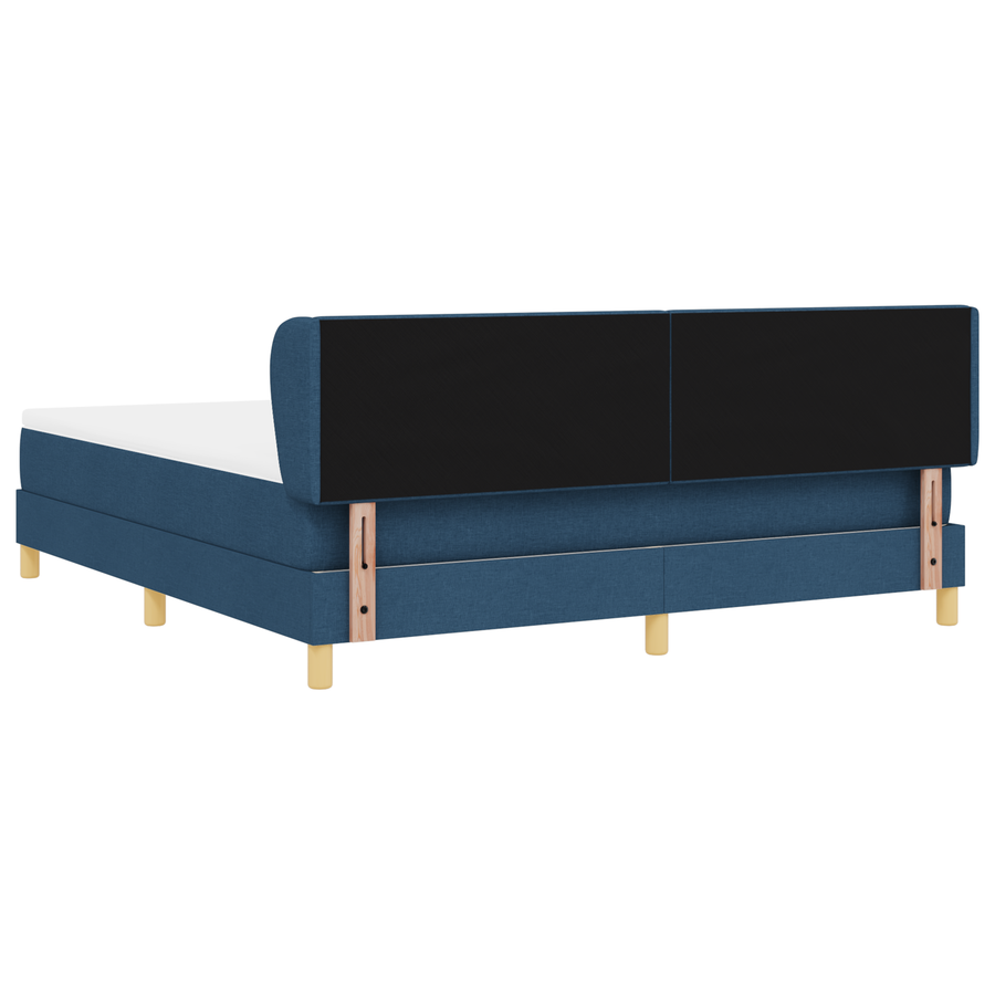 Boxspringbed met matras stof blauw 180x200 cm