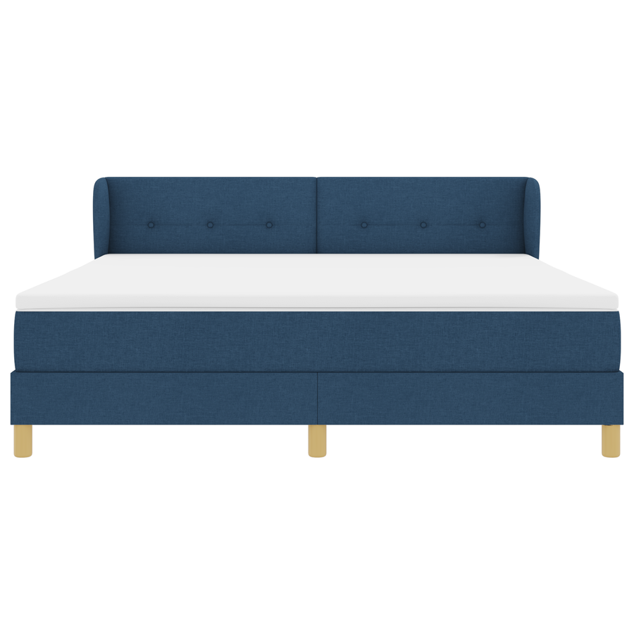 Boxspringbed met matras stof blauw 180x200 cm