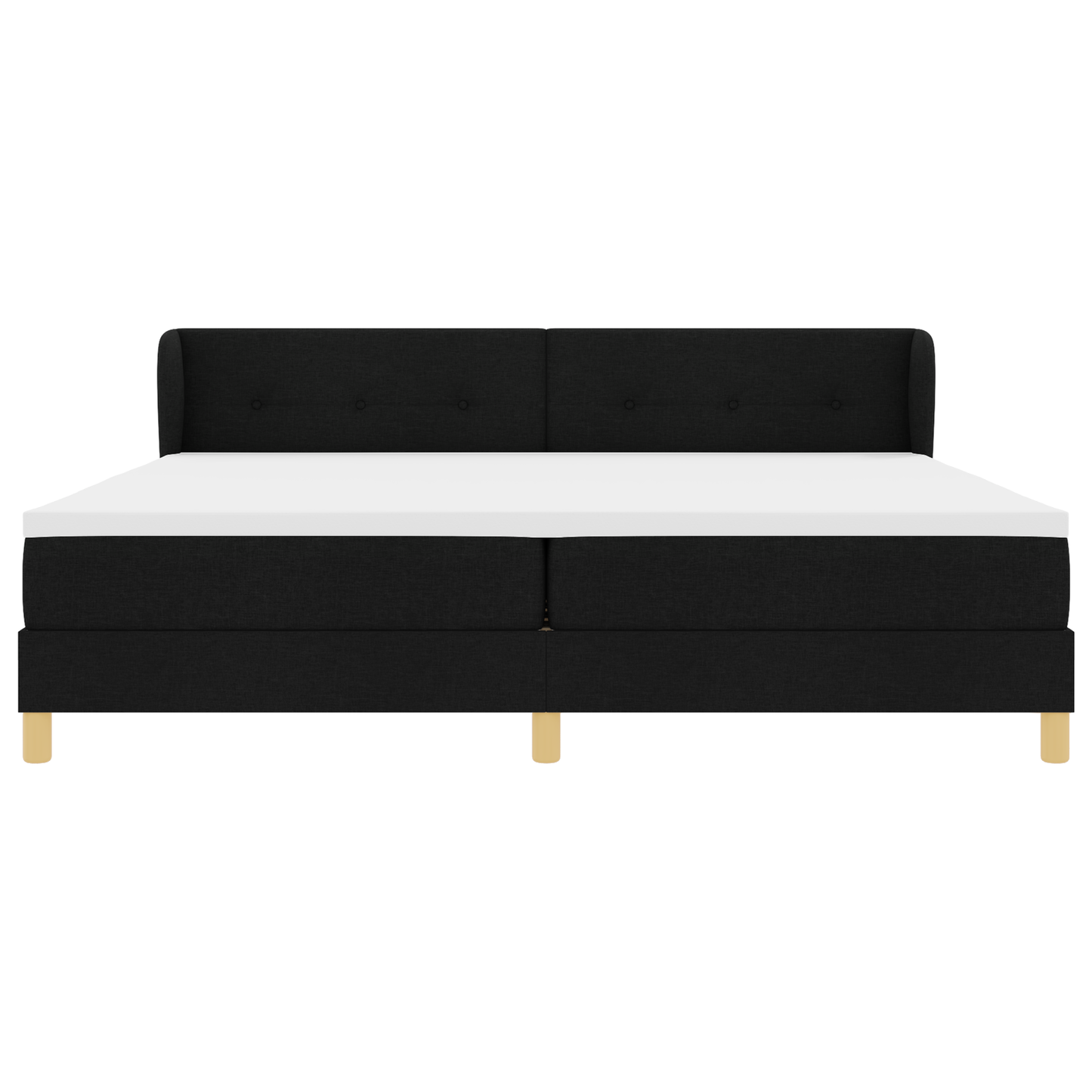 Boxspringbed met matras stof zwart 200x200 cm