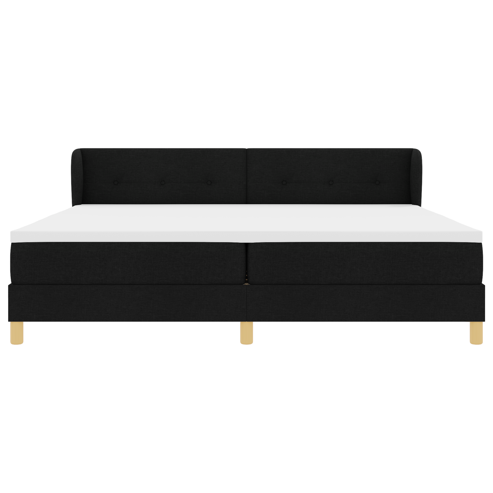 Boxspringbed met matras stof zwart 200x200 cm