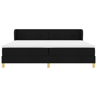Boxspringbed met matras stof zwart 200x200 cm