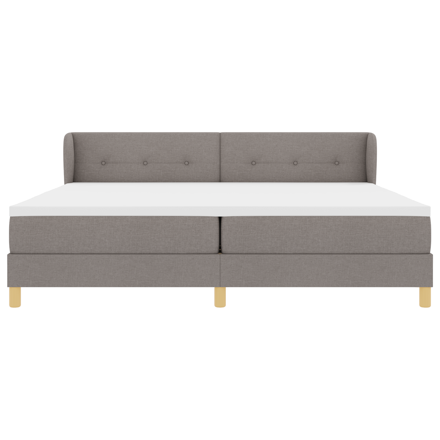 Boxspringbed met matras stof taupe 200x200 cm