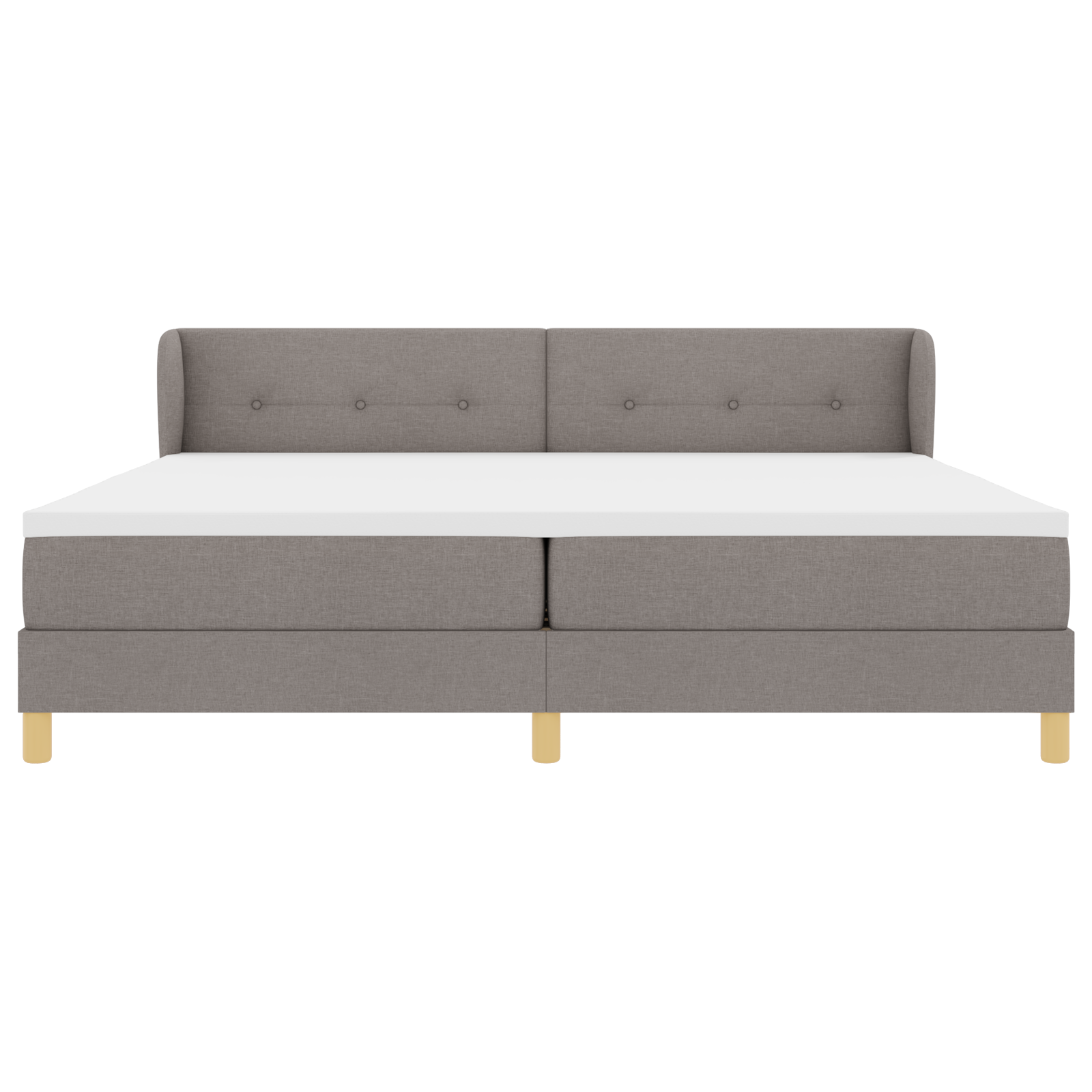 Boxspringbed met matras stof taupe 200x200 cm