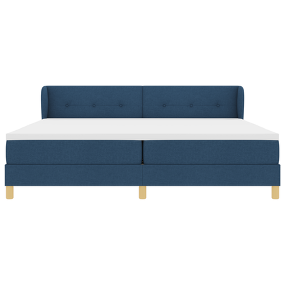 Boxspringbed met matras stof blauw 200x200 cm