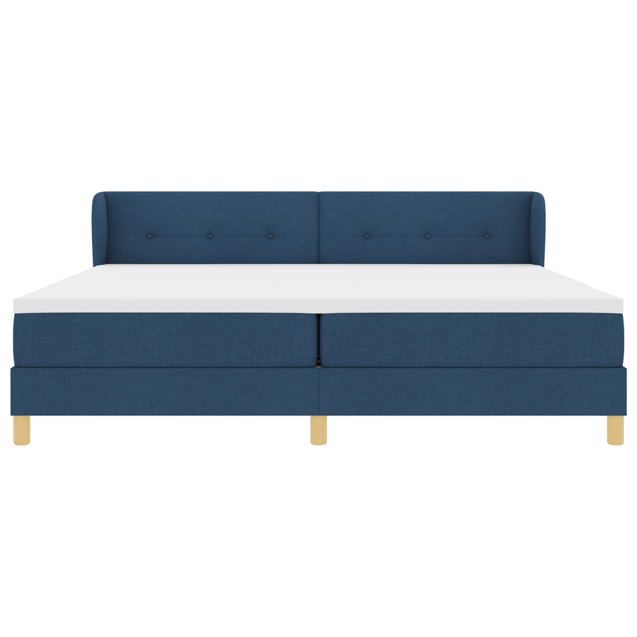 Boxspringbed met matras stof blauw 200x200 cm