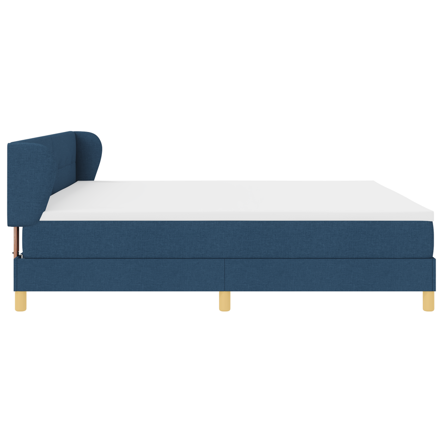 Boxspringbed met matras stof blauw 200x200 cm