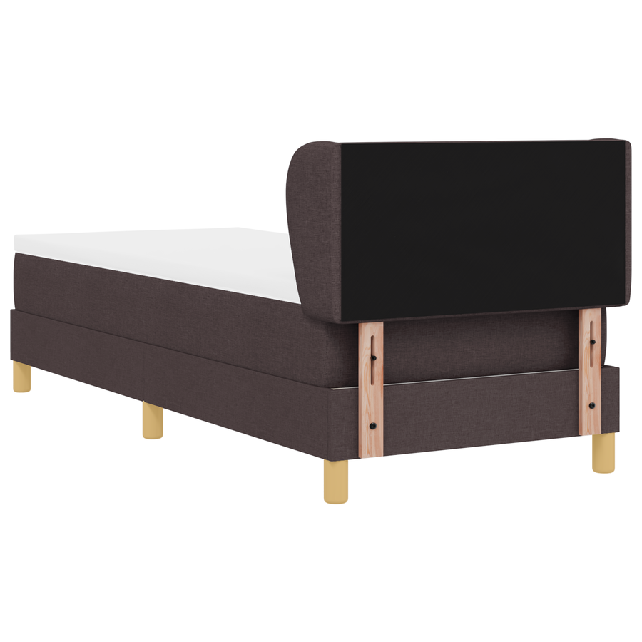 Boxspringbed met matras stof donkerbruin 80x200 cm