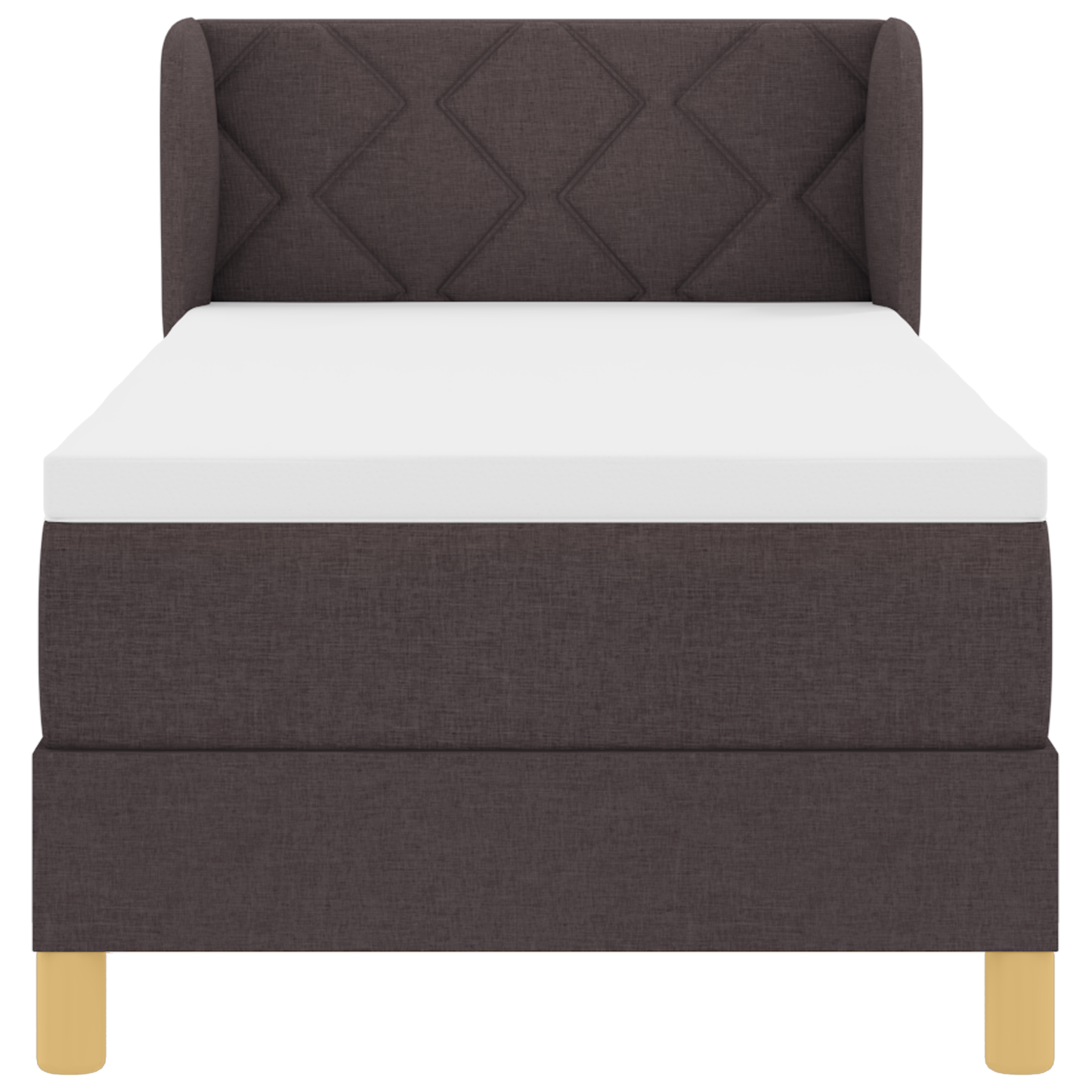 Boxspringbed met matras stof donkerbruin 80x200 cm