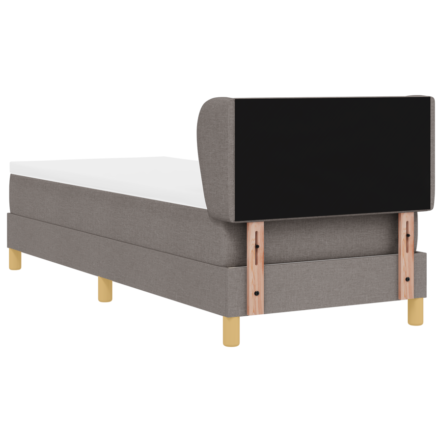 Boxspringbed met matras stof taupe 80x200 cm
