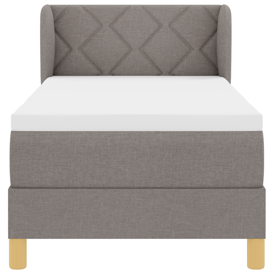 Boxspringbed met matras stof taupe 80x200 cm
