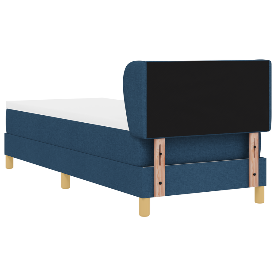 Boxspringbed met matras stof blauw 80x200 cm