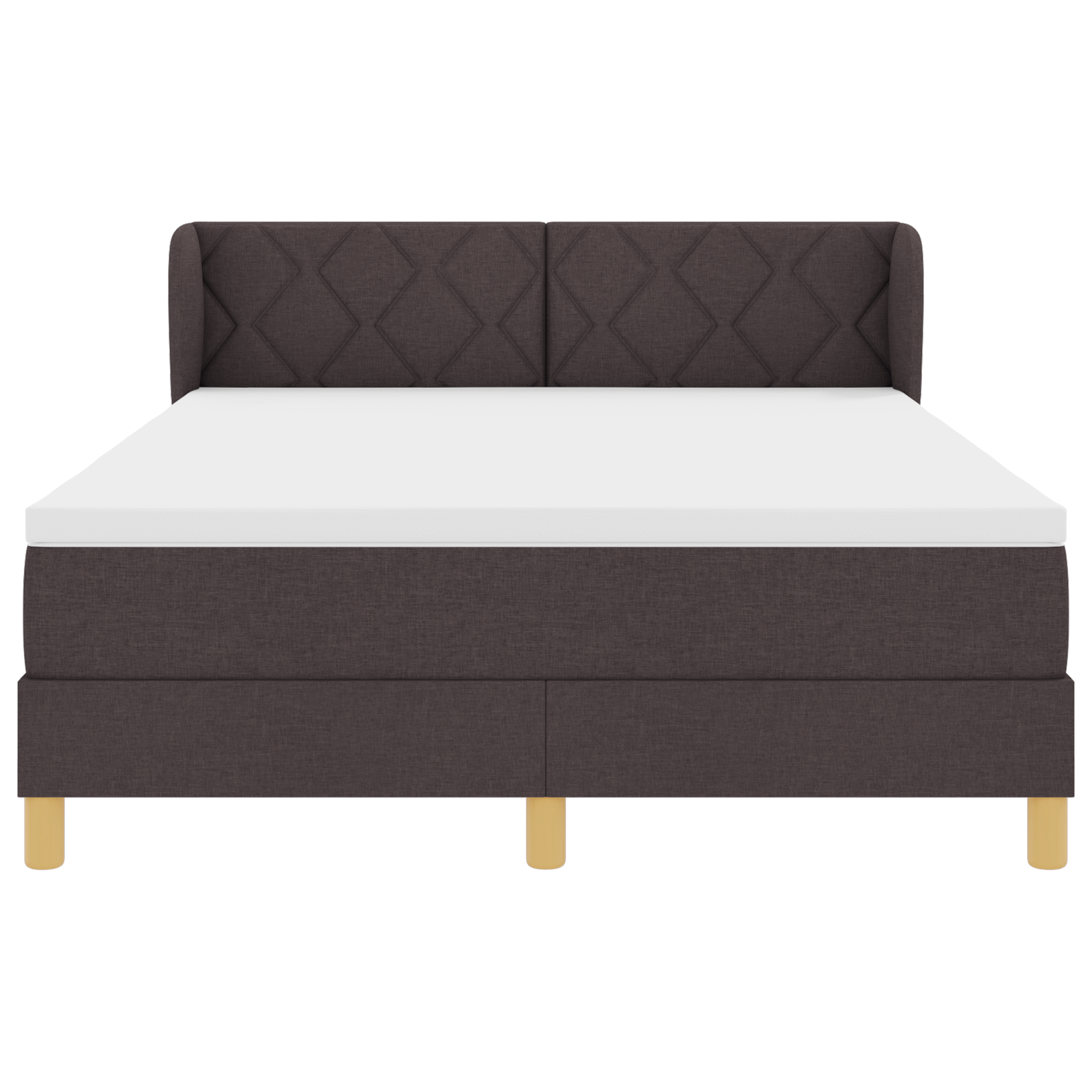 Boxspringbed met matras stof donkerbruin 160x200 cm