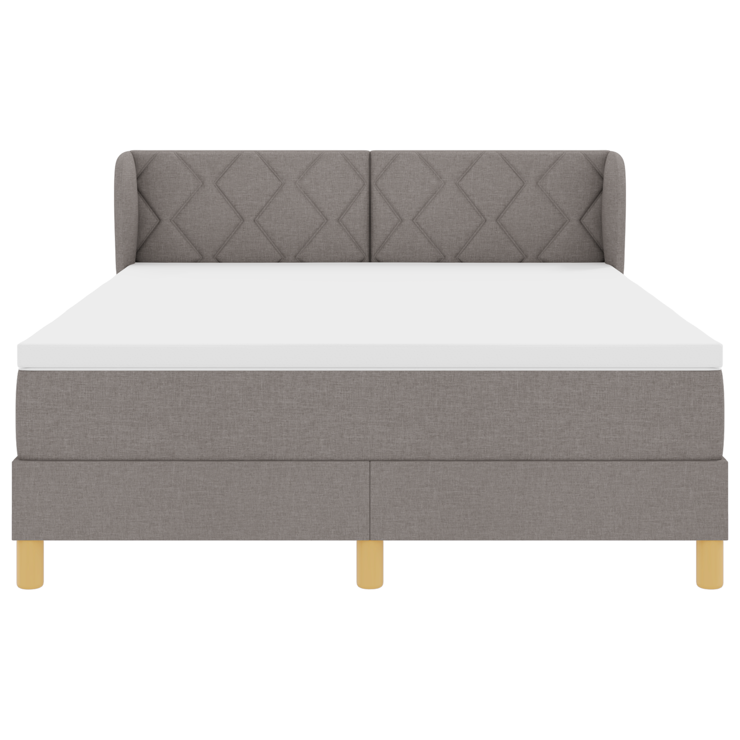 Boxspringbed met matras stof taupe 160x200 cm