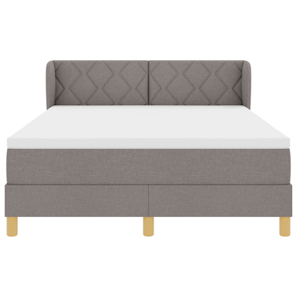 Boxspringbed met matras stof taupe 160x200 cm