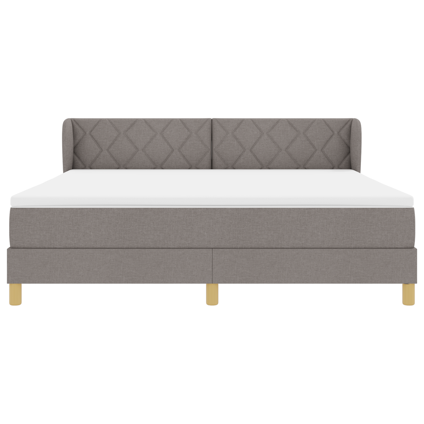 Boxspringbed met matras stof taupe 180x200 cm