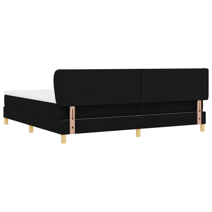 Boxspringbed met matras stof zwart 200x200 cm