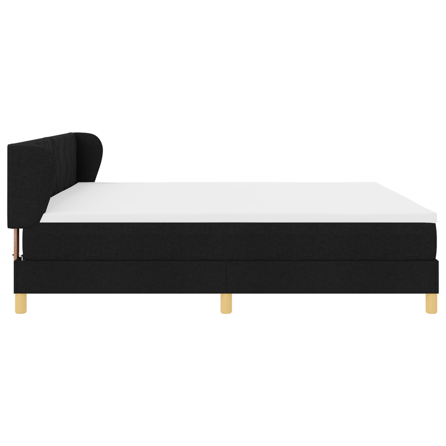 Boxspringbed met matras stof zwart 200x200 cm