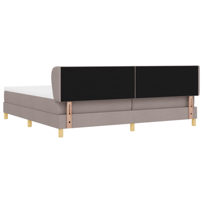 Boxspringbed met matras stof taupe 200x200 cm
