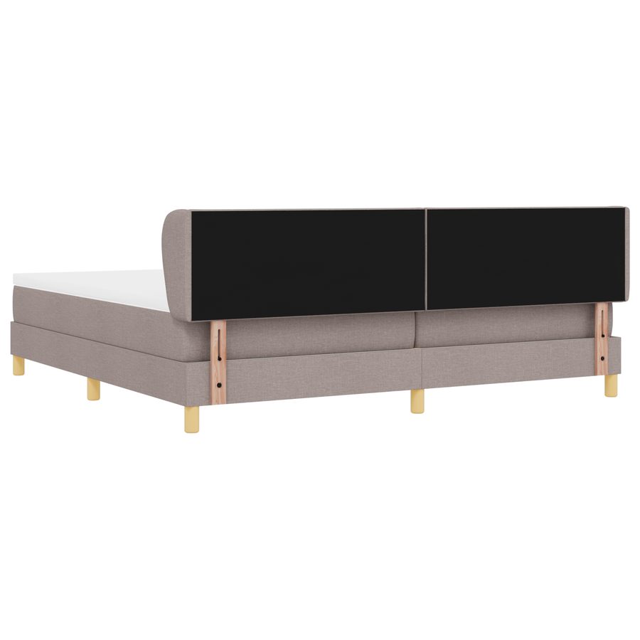 Boxspringbed met matras stof taupe 200x200 cm
