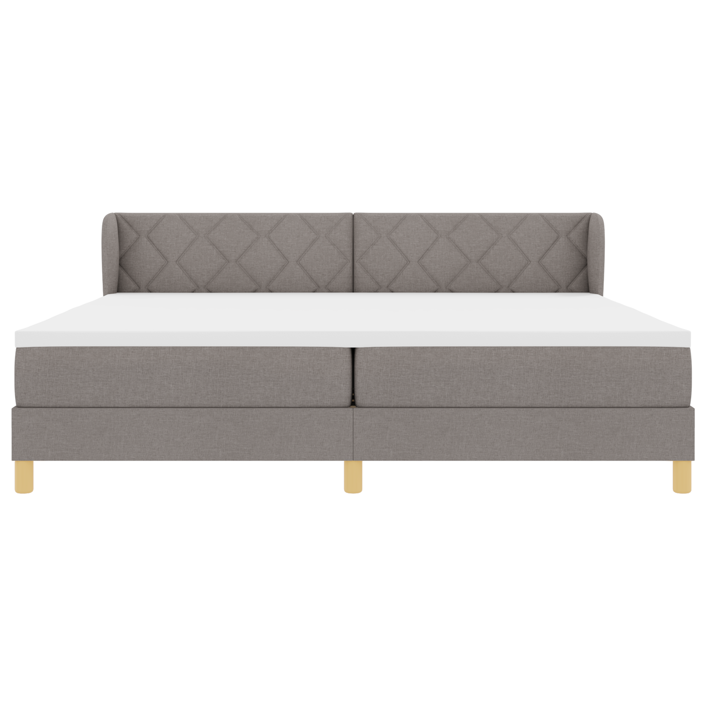 Boxspringbed met matras stof taupe 200x200 cm