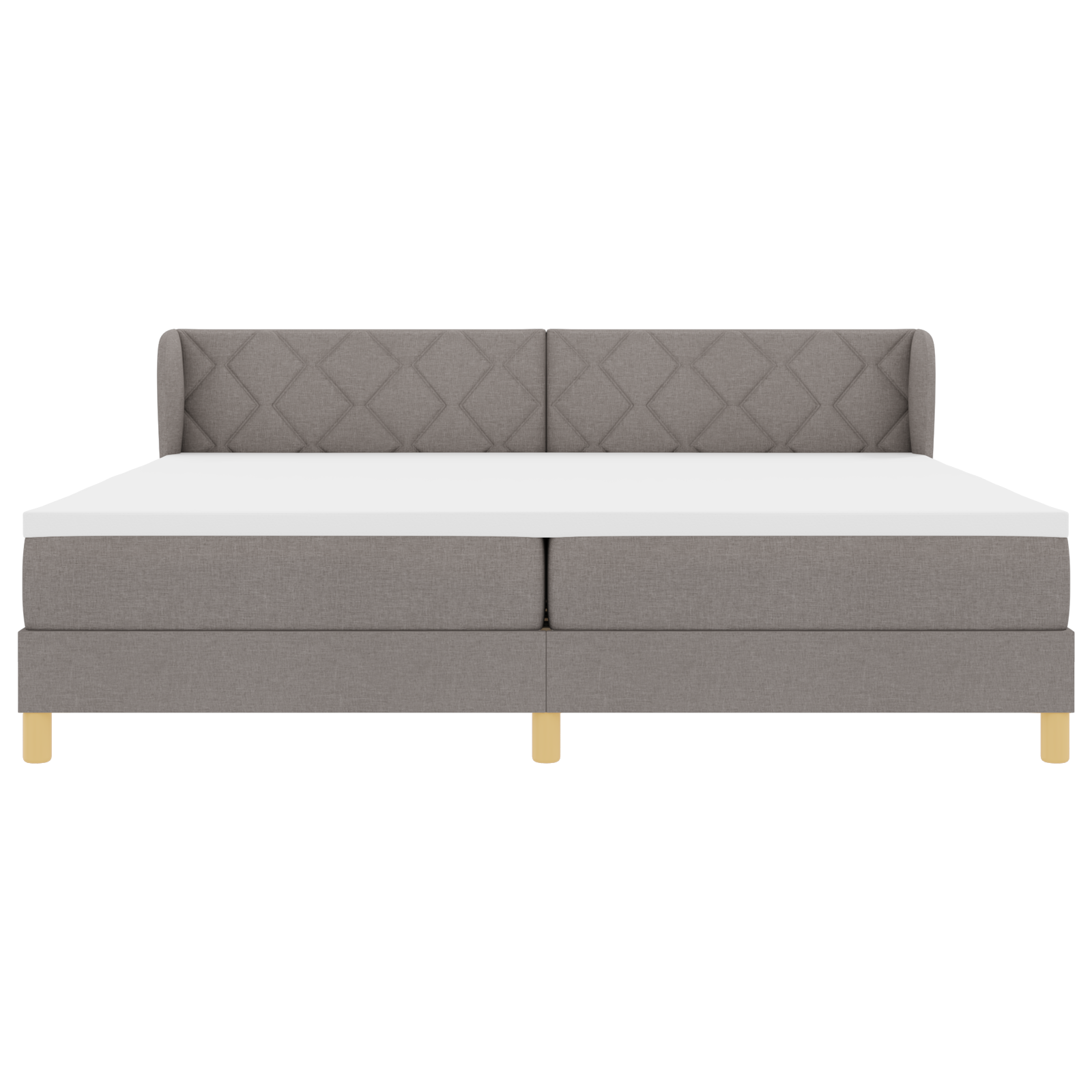 Boxspringbed met matras stof taupe 200x200 cm
