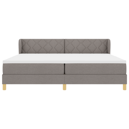 Boxspringbed met matras stof taupe 200x200 cm