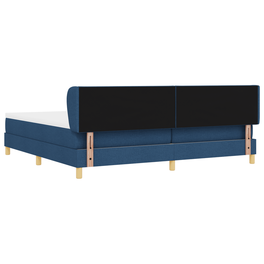 Boxspringbed met matras stof blauw 200x200 cm