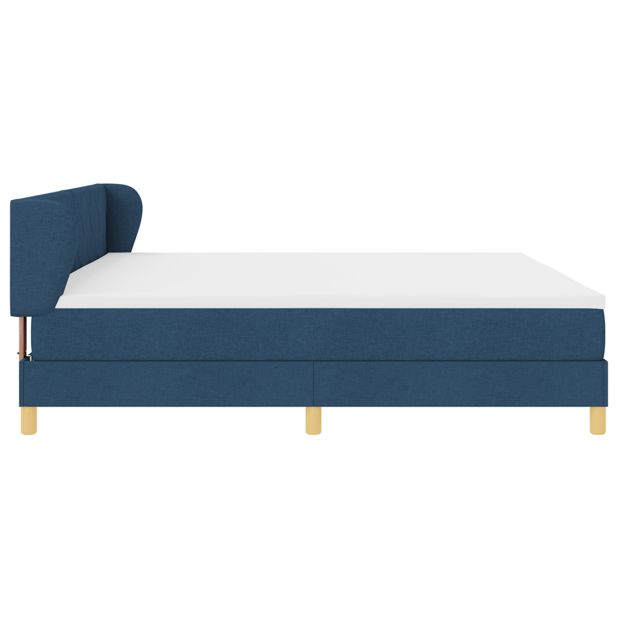 Boxspringbed met matras stof blauw 200x200 cm