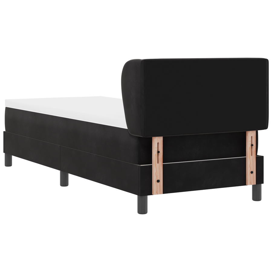 Boxspringbed met Matras Zwart 80x200 cm Fluweel