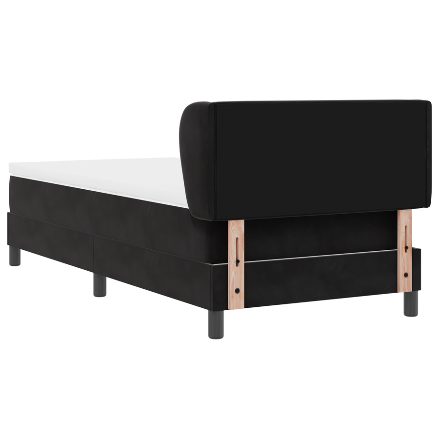 Boxspringbed met matras fluweel zwart 90x200 cm