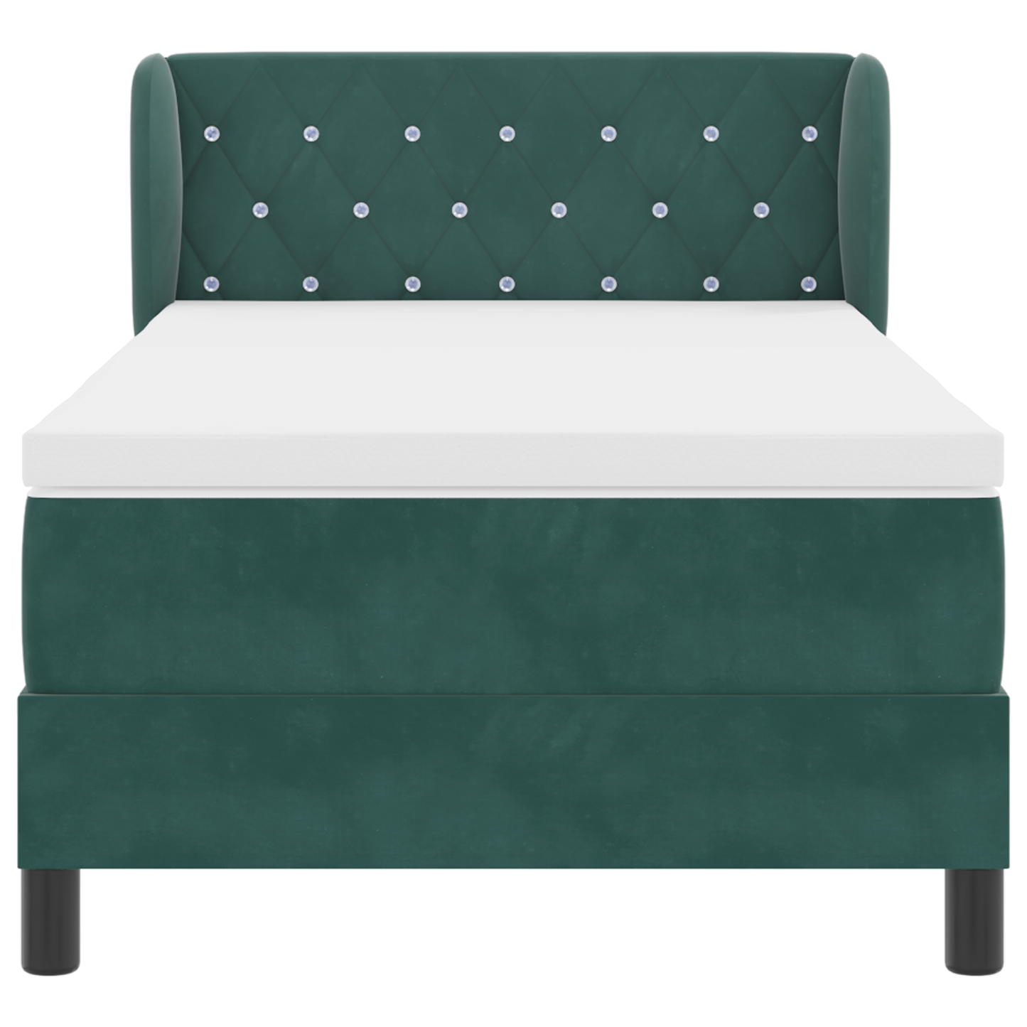 Boxspringbed met matras fluweel donkergroen 90x200 cm