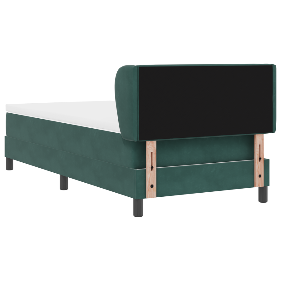 Boxspringbed met matras fluweel donkergroen 100x200 cm