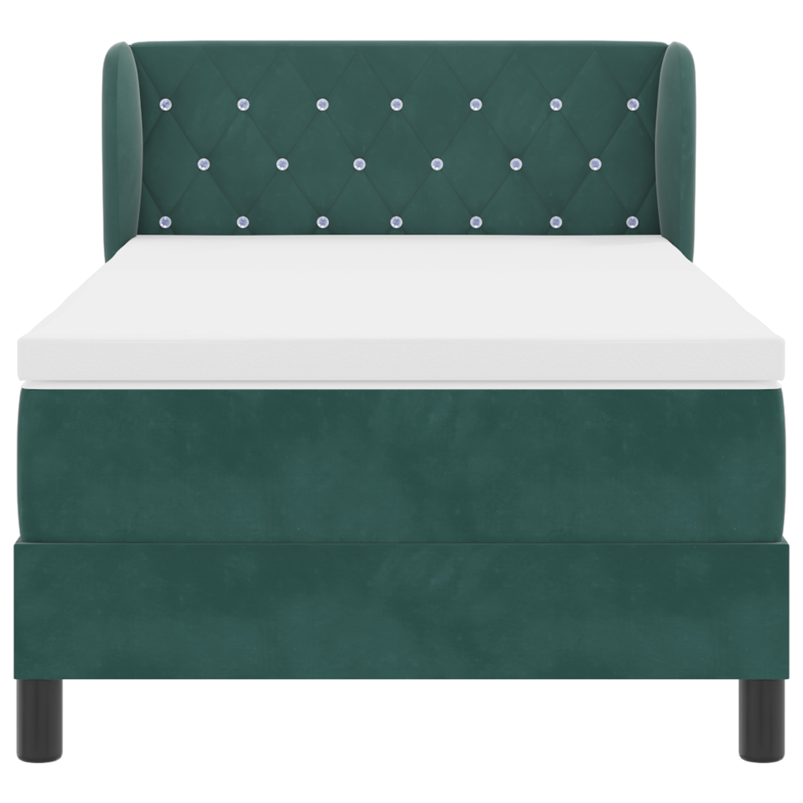 Boxspringbed met matras fluweel donkergroen 100x200 cm