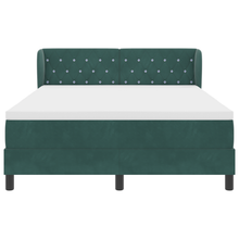 Boxspringbed met matras fluweel donkergroen 140x190 cm